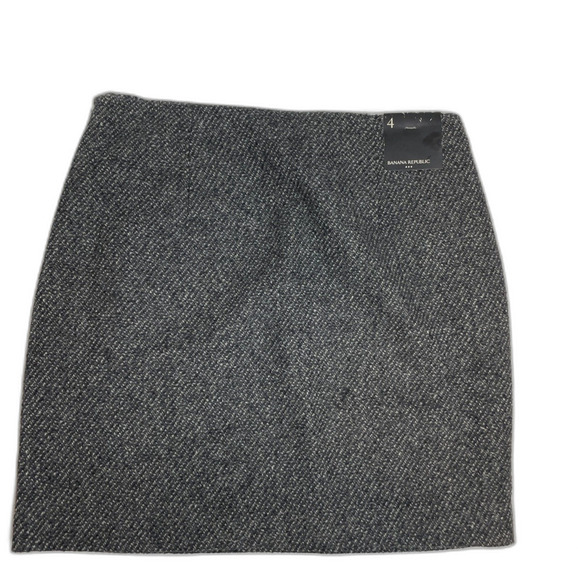 Banana Republic Factory Gray Marled Knit Wool Blend Skirt Size 4 Holiday - Picture 2 of 10